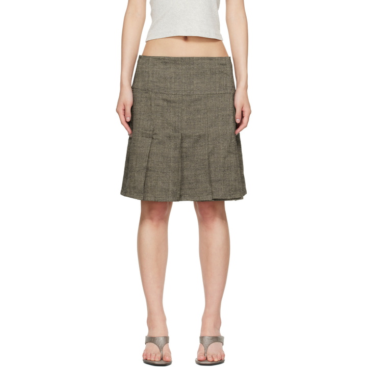 Photo: OUR LEGACY Brown Girdle Miniskirt