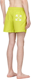 Off-White Yellow Single Arrow Swim Shorts