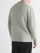 Mr P. - Ribbed Boiled Wool Polo Shirt - Gray