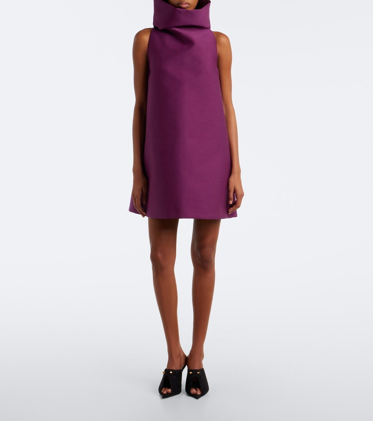 Balenciaga Wool and silk-blend minidress