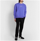 Nike - Sportswear Logo-Embroidered Fleece-Back Cotton-Blend Jersey Sweatshirt - Purple