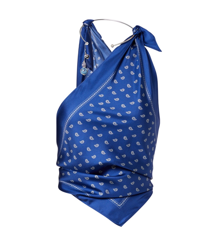 Photo: Christopher Esber Bandana draped silk top