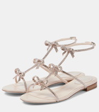 Rene Caovilla Caterina bow-detail embellished leather sandals