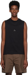 ROA Black Printed Tank Top