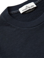 Stone Island - Logo-Embroidered Loopback Cotton-Jersey Sweatshirt - Blue