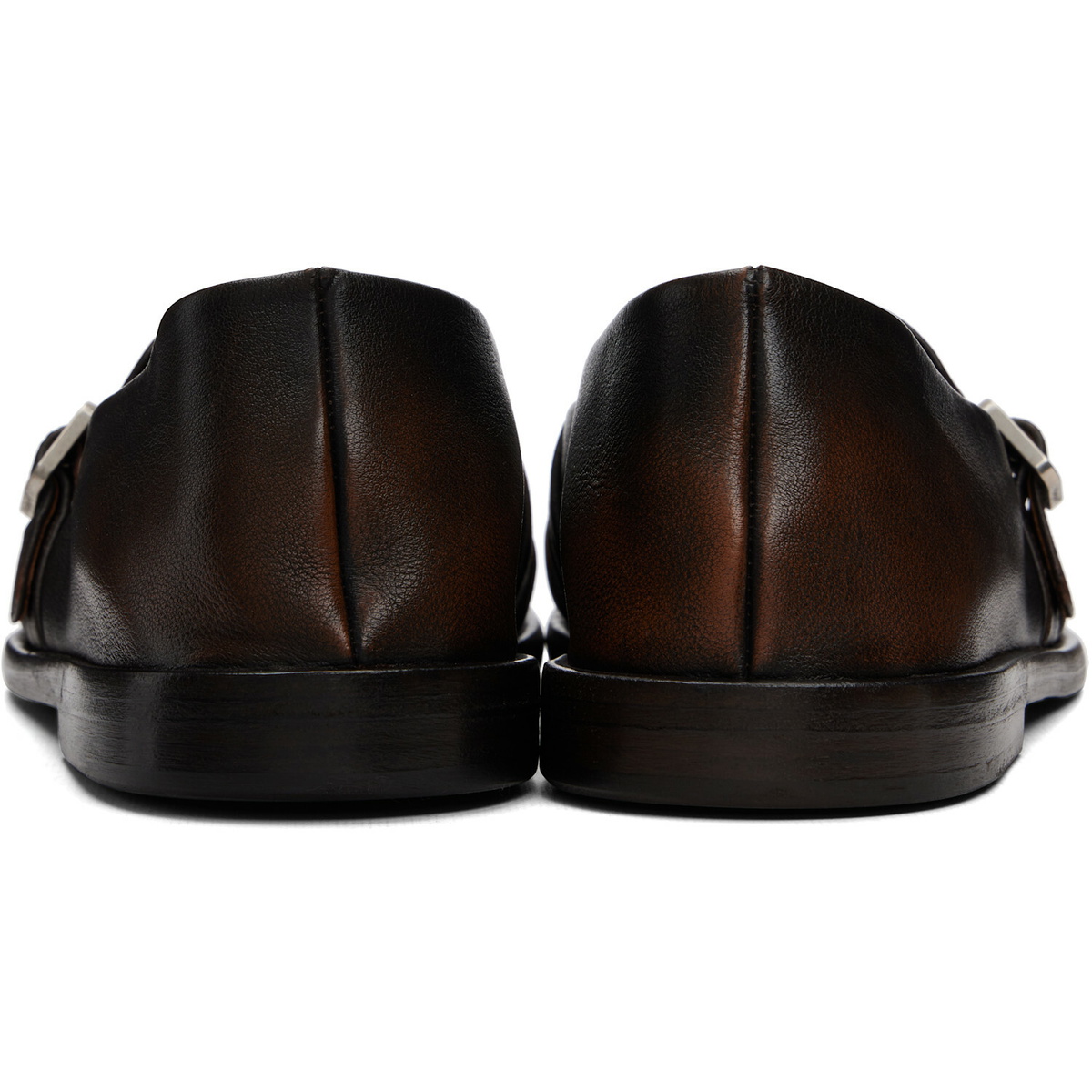 Marsèll Brown Stesa Soft Pebbled Leather Loafers