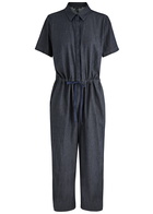 Eileen Fisher Chambray Jumpsuit Denim