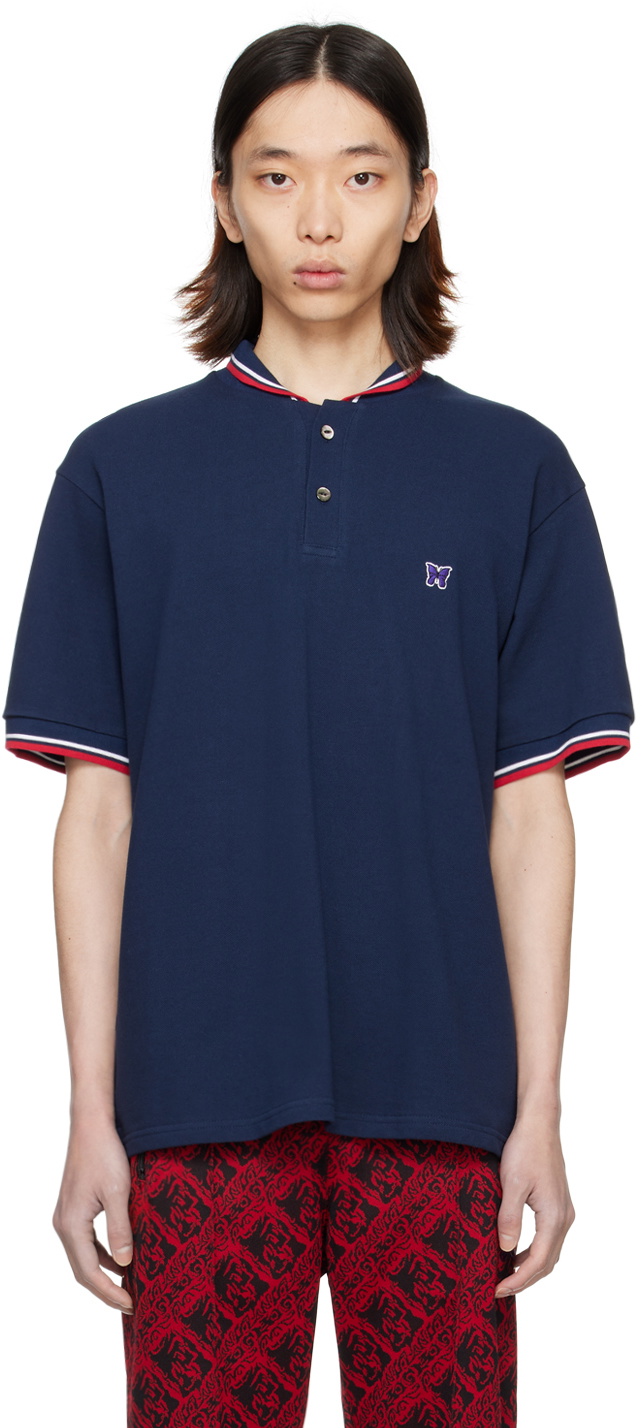 NEEDLES Black Shawl Collar Polo Needles