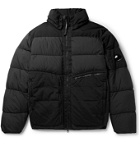 C.P. Company - Appliquéd Garment-Dyed Padded Quilted Nylon Jacket - Black