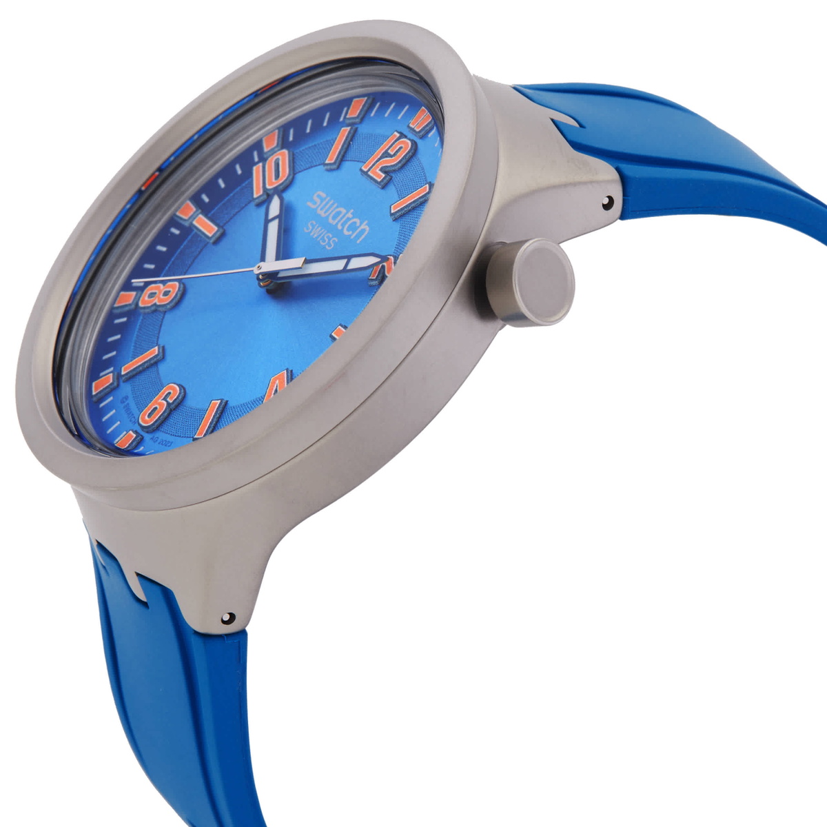 Swatch Blue In The Works Quartz Blue Dial Watch SB07S115