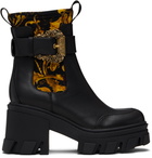 Versace Jeans Couture Black Sophie Chain Couture Chelsea Boots