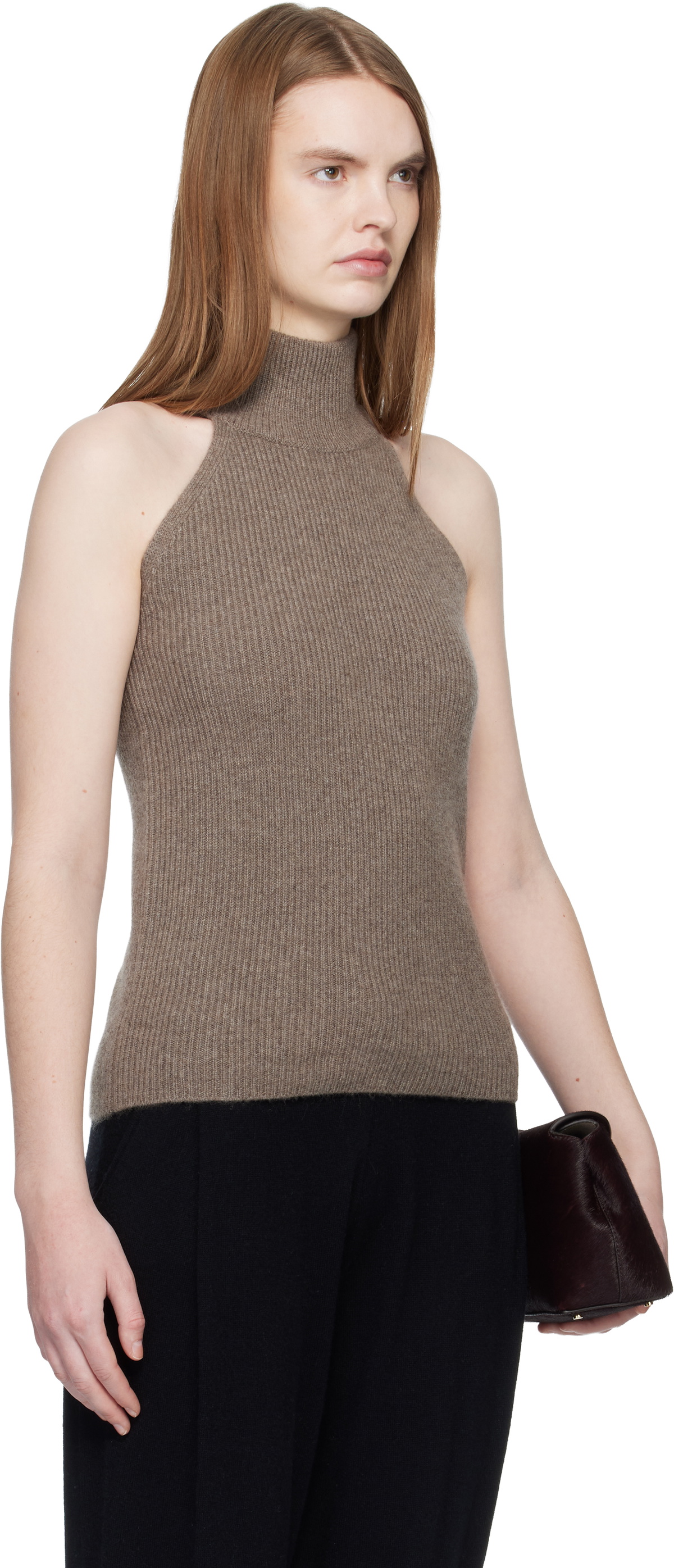 LISA YANG Taupe 'The Freya' Top