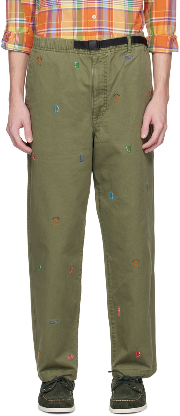 Polo Ralph Lauren Khaki Embroidered Trousers Polo Ralph Lauren