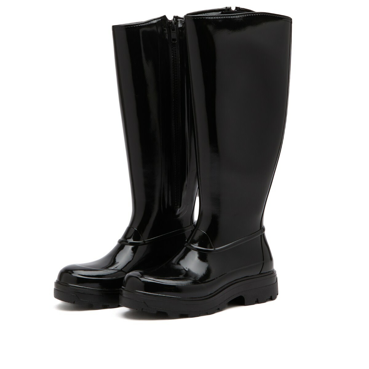 KASSL Editions Women's x Tretorn Tijntje Shiny Knee High Boot in Shiny Black