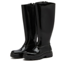 KASSL Editions Women's x Tretorn Tijntje Shiny Knee High Boot in Shiny Black