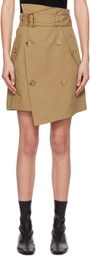 DRAE Brown Trench Miniskirt