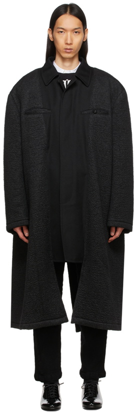 Photo: Comme des Garçons Homme Plus Reversible Black Wool Coat