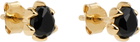 Stolen Girlfriends Club Gold Micro Onyx Stud Earrings