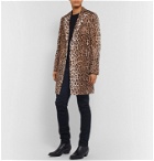 Versace - Leopard-Print Faux Fur Coat - Brown