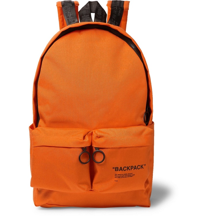 Photo: Off-White - Printed Canvas Backpack - Orange