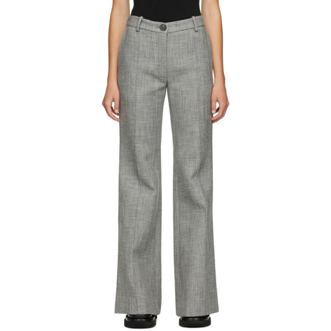 Peter Do Grey Wool Flared Trousers Peter Do