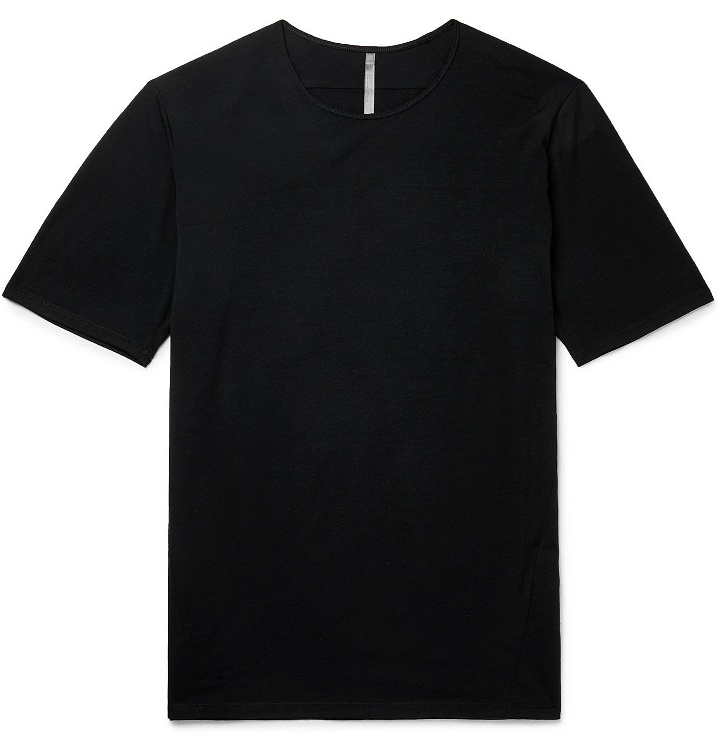 Photo: Veilance - Frame Mélange Wool and Nylon-Blend Jersey T-Shirt - Black