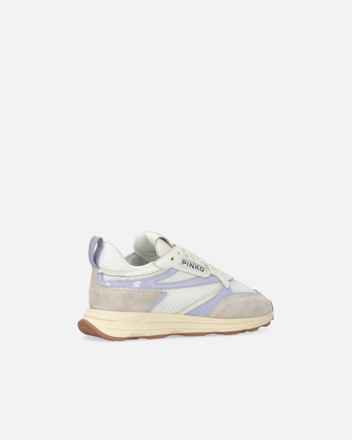 Pinko Sneakers With Logo And Patent Detailing White/Lilac