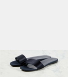 The Row Combo satin slides