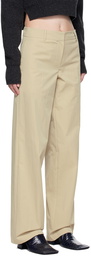 System Beige Cotton Trousers