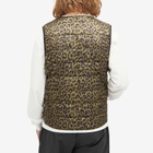Taion Men's Crew Neck Down Vest in Leopard