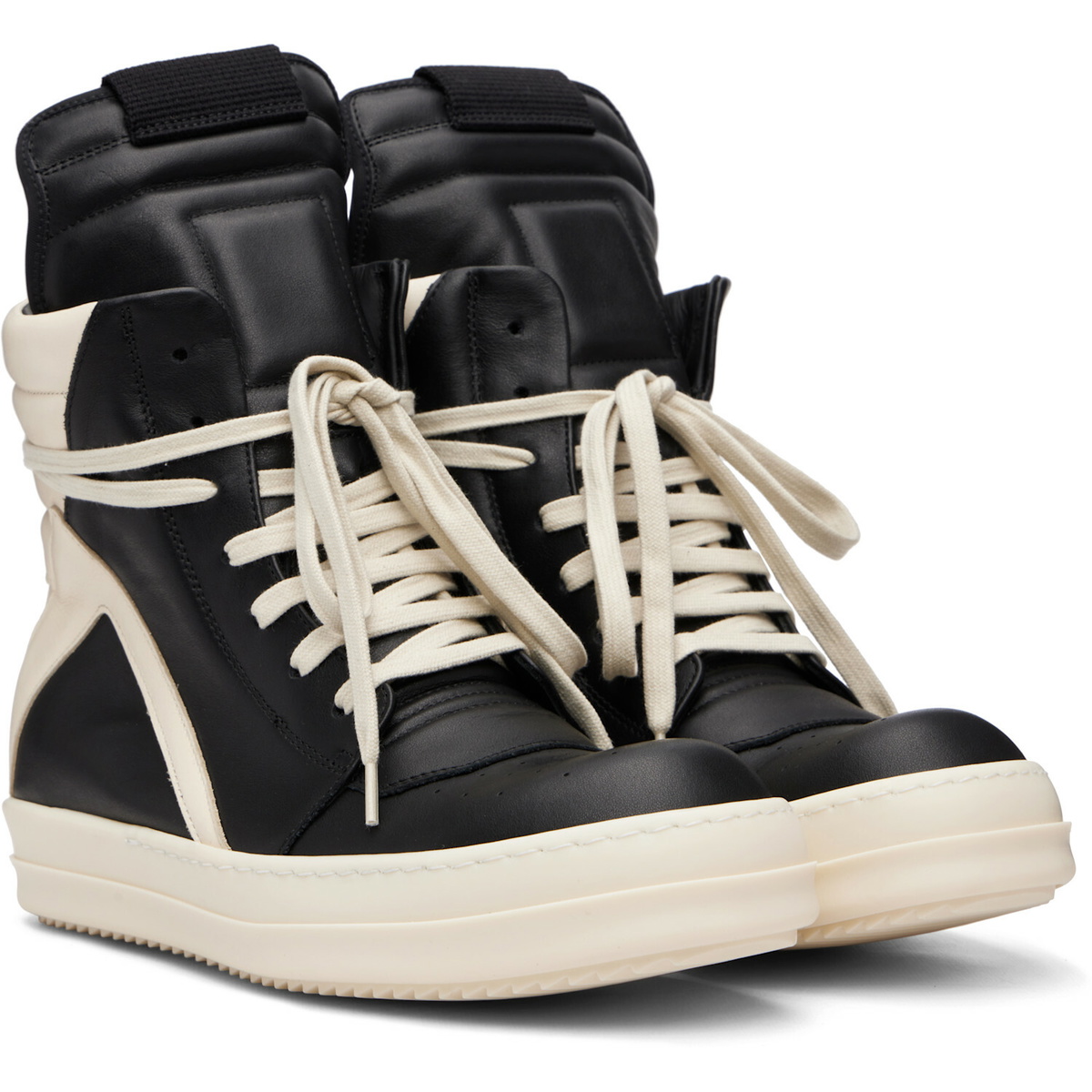 Rick Owens Black Tower Geobasket Sneakers