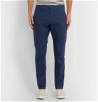 NN07 - Navy Theo Slim-Fit Brushed Cotton-Blend Twill Chinos - Blue