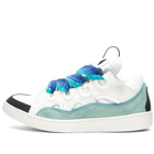 Lanvin Men's Sneakers Curb in White/Green