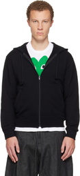 COMME des GARÇONS PLAY Black Zip Reverse Heart Hoodie