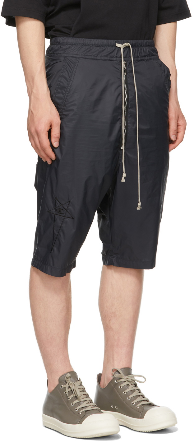 Rick Owens Black Champion Edition Nylon Bela Shorts Rick Owens