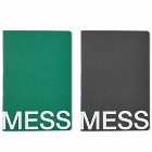 Nomess Mess Study Books 2 Pieces - Large in Black/Dark Green