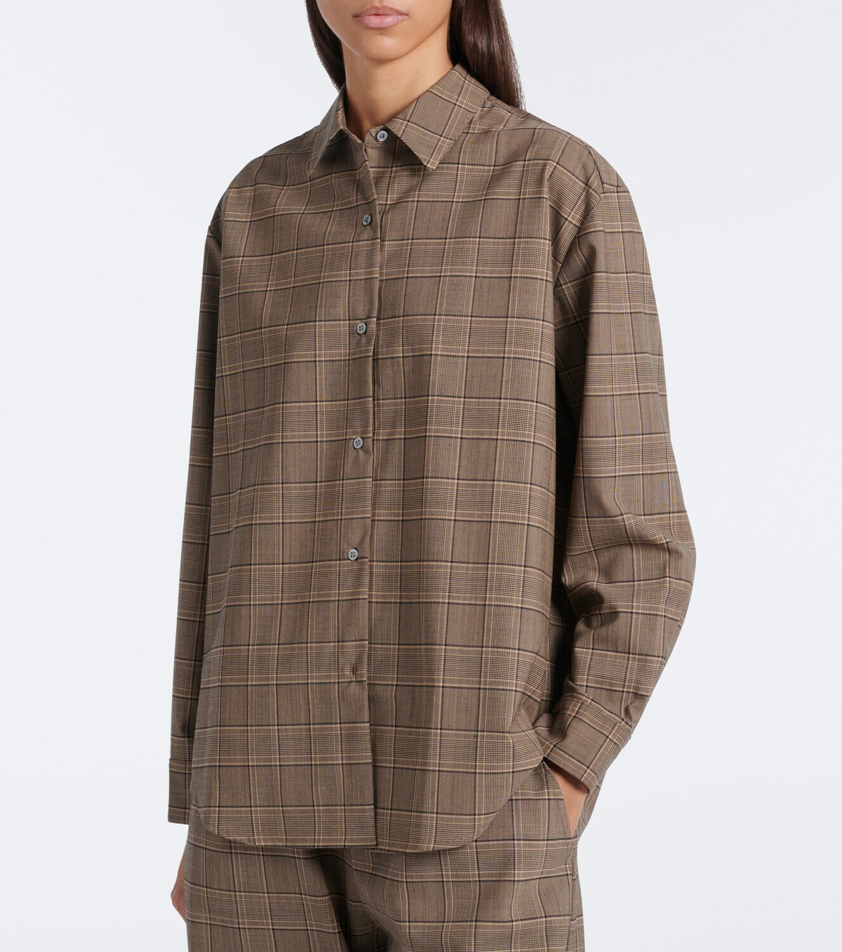 Leset Mia checked oversized shirt