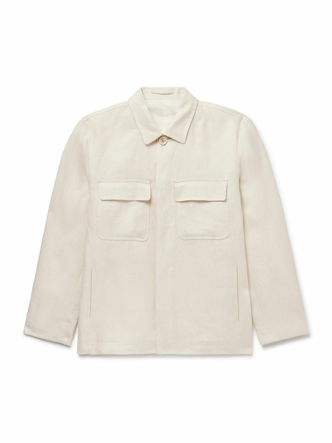 Lardini - Ansel Herringbone Linen Jacket - Neutrals