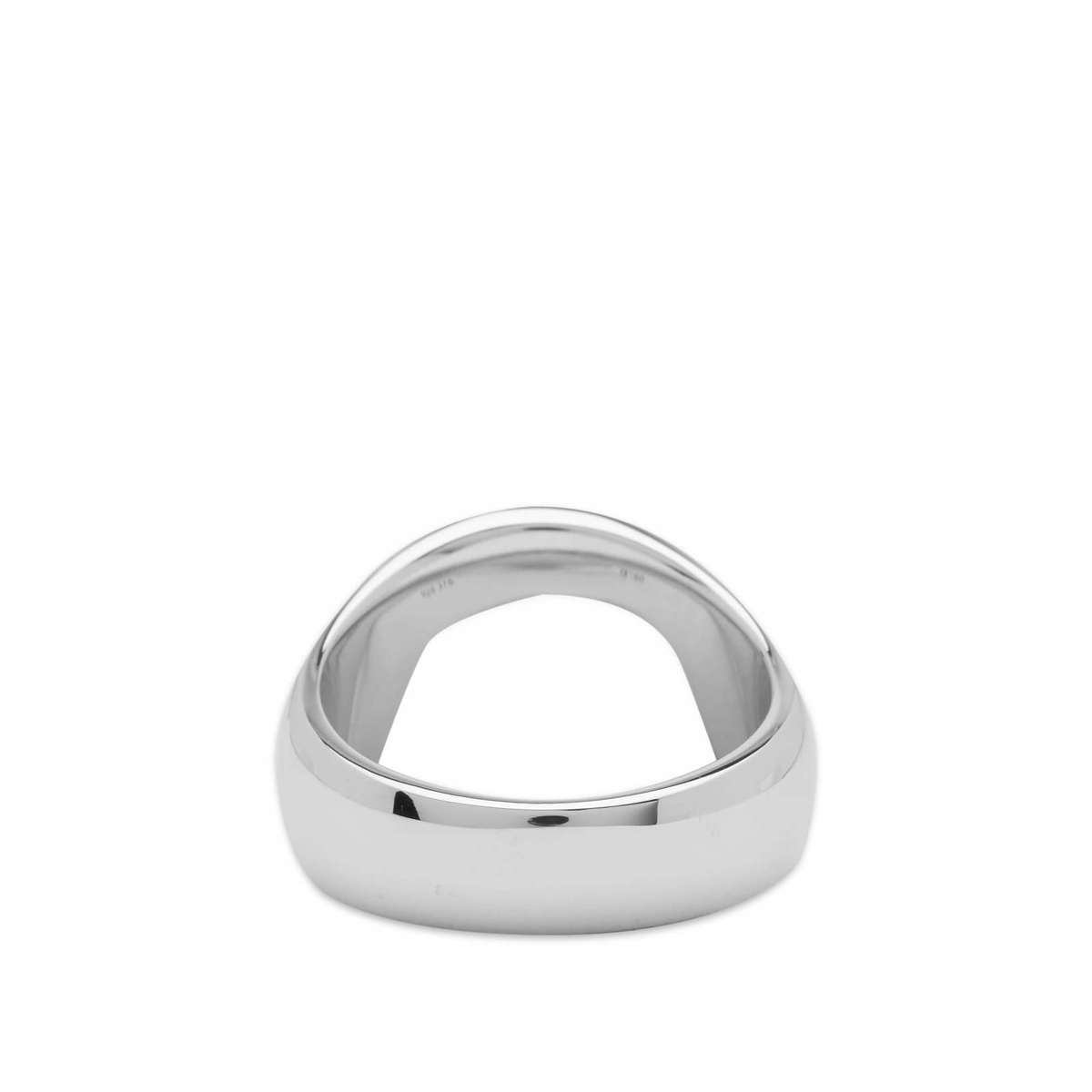 Tom Wood Men's Oval Gold Top Ring M in 925 Sterling Silver Tom Wood