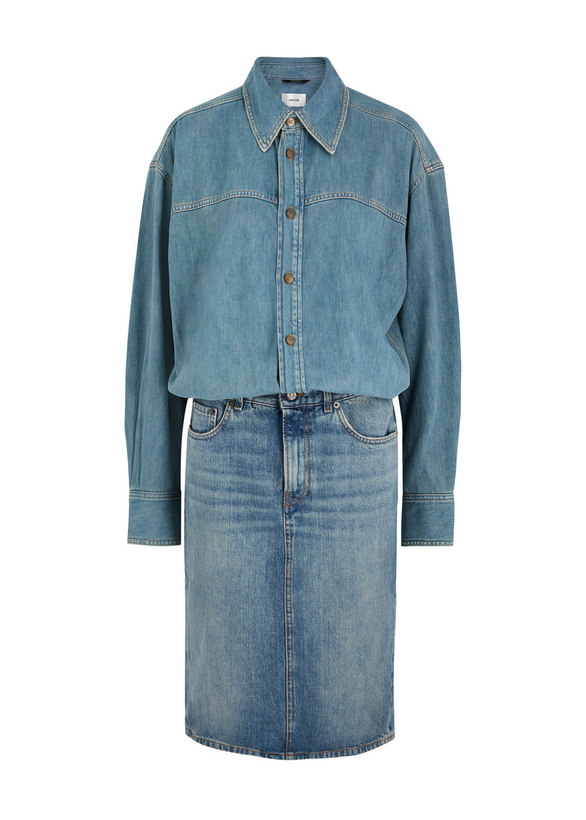 Photo: Haikure Joelle Denim Midi Dress Blue XS (UK6 / XS)
