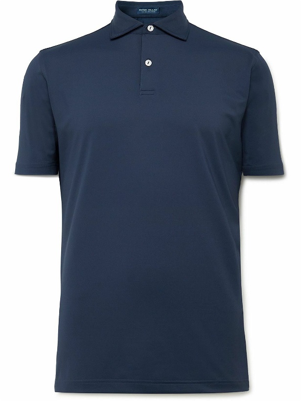 Photo: Peter Millar - Slim-Fit Stretch-Jersey Polo Shirt - Blue