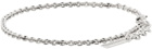 Saint Laurent Silver Chain Plaque Bracelet