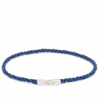 Miansai Men's Cruz Rope Bracelet in Blue/Silver