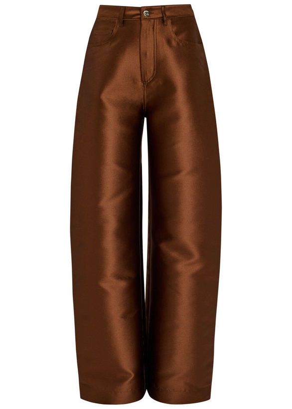 Photo: Marques' Almeida Wide-leg Mikado Trousers Brown