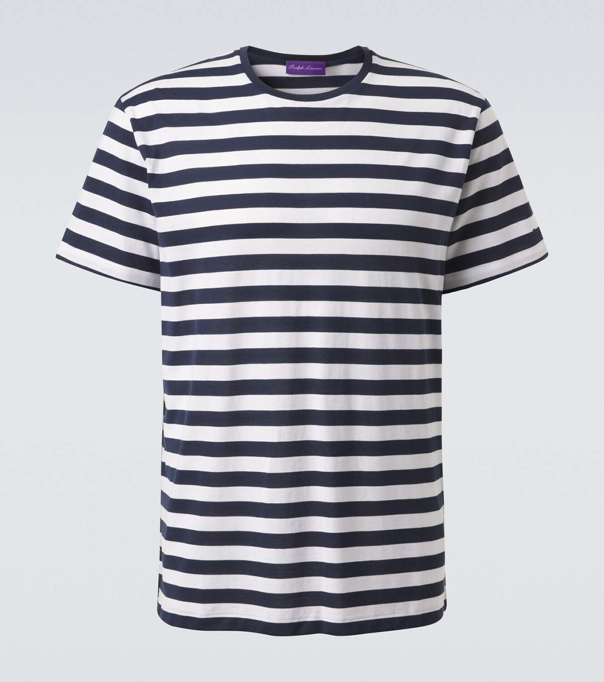 Ralph Lauren Purple Label Striped cotton lisle and piqué T-shirt