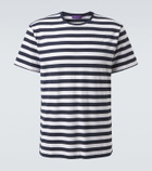 Ralph Lauren Purple Label Striped cotton lisle and piqué T-shirt