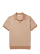Mr P. - Honeycomb-Knit Organic Cotton Polo Shirt - Neutrals