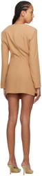 Yuzefi Beige Wrap Skirt Minidress