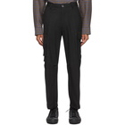 Solid Homme Black Wool Cargo Pants