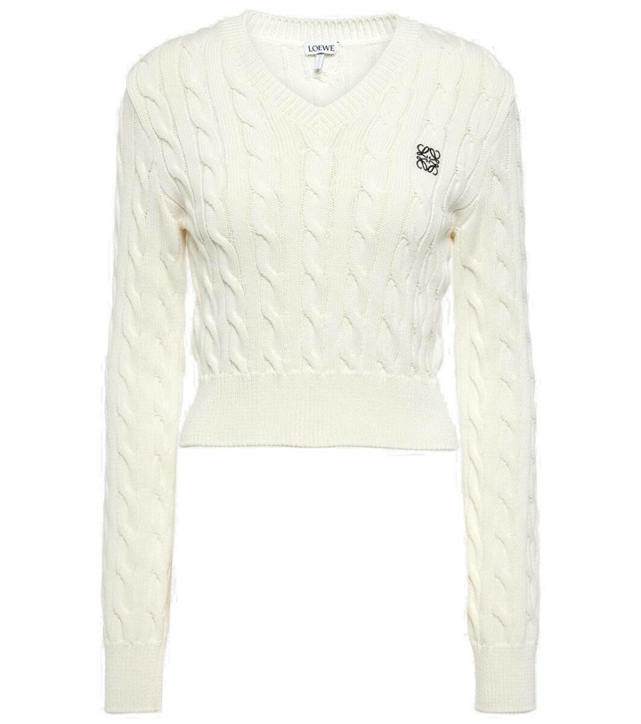 Photo: Loewe Anagram cable-knit cotton sweater